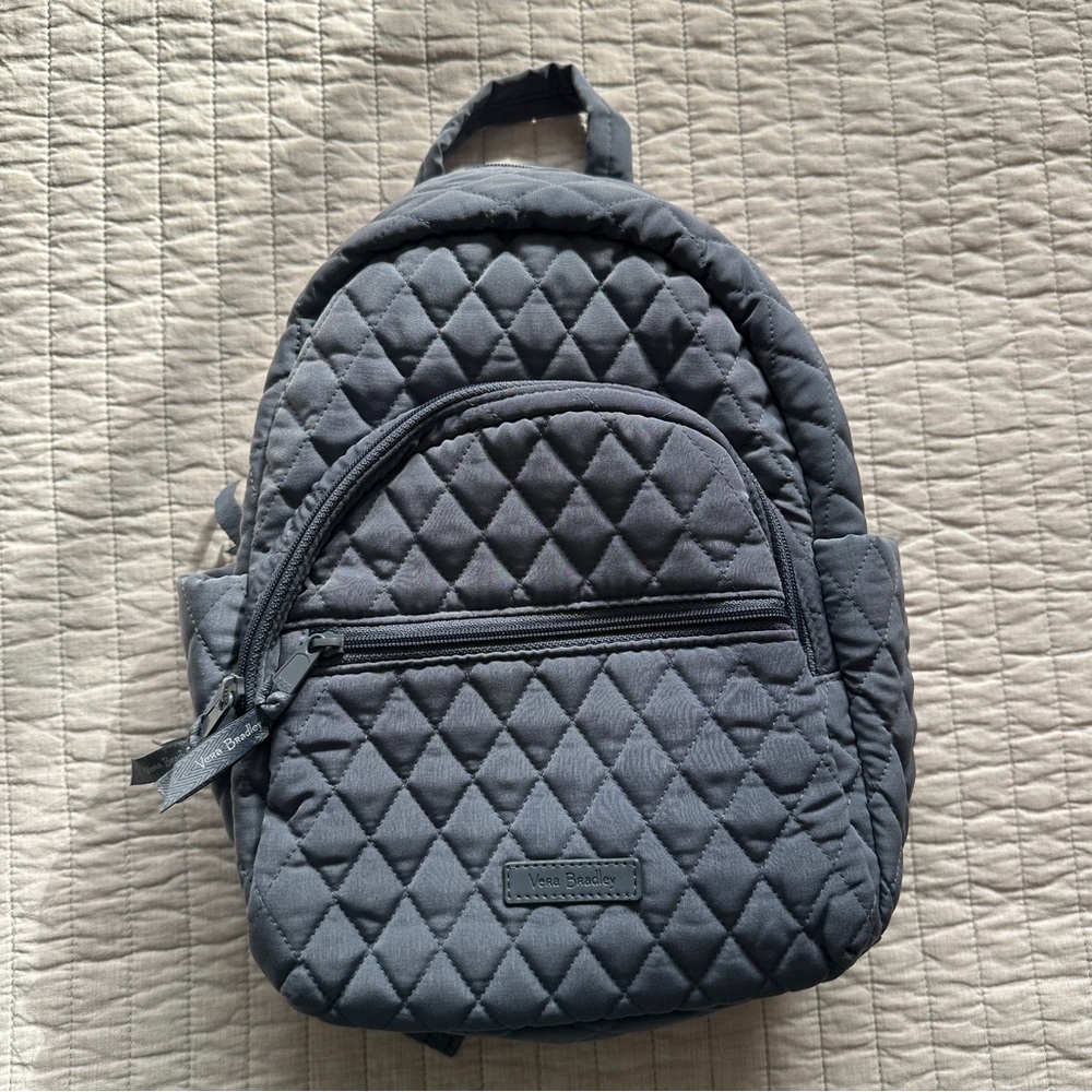 Vera Bradley Small Gray Quilted Backpack